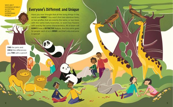 Book cover of Boost Your Self-Esteem, with two playful children looking through mirror. Published by White Star.