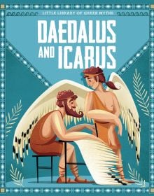 Book cover of Dedalus and Icarus, with two males with white wings. Published by White Star.