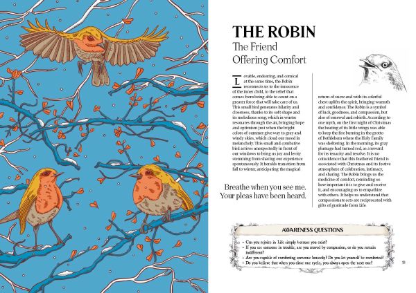 Book cover of Healing Animals, Wolves, Foxes, Owls, and Other Wild Archetypal Animals that Inhabit Our Psyche, with a brown deer surrounded by blue trees and butterflies. Published by White Star.