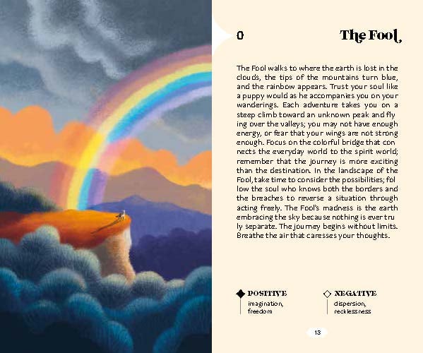 Card pack cover of Tarot Landscapes, Manual and Deck of 78 Cards Blue, with a night landscape with bright moon behind, and owl perched in tree. Published White Star.