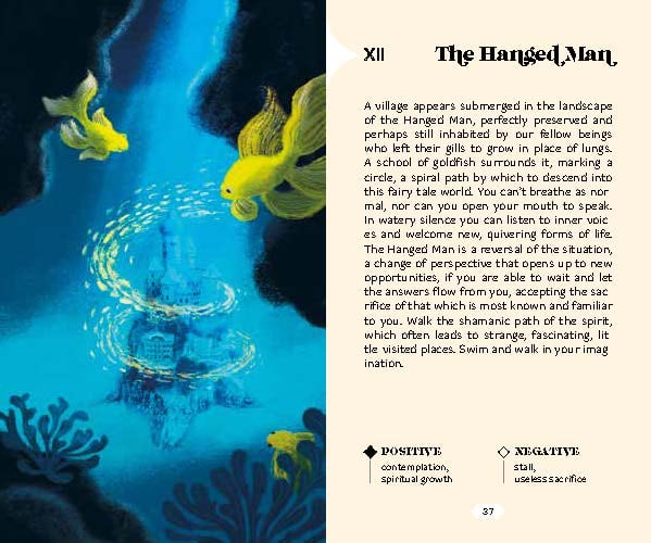 Card pack cover of Tarot Landscapes, Manual and Deck of 78 Cards Blue, with a night landscape with bright moon behind, and owl perched in tree. Published White Star.