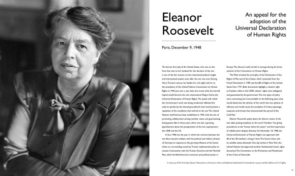Book cover of Speeches That Changed Our Times: From 1945 to the Present, with Albert Einstein, Martin Luther King, Queen Elizabeth II, and Malala Yousafzai. Published by White Star.