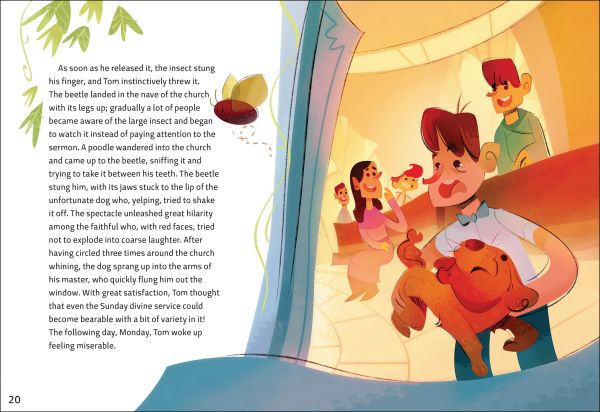 Book cover of Tom Sawyer: Inspired by the Masterpiece by Mark Twain, with young boy standing on raft in river. Published by White Star.