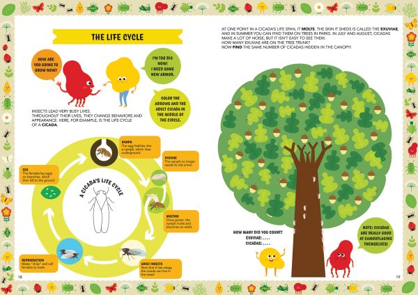 Book cover of Bugs: Mad for Science, with butterflies, beetles and spiders. Published by White Star.