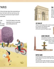 Activity Box Paris City Fun: Build your mini-city and play! with Eiffel Tower, Mona Lisa, Arc de Triomphe, Louvre Pyramid and hot air balloon. Published by White Star.