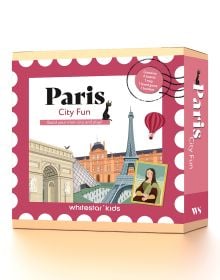 Activity Box Paris City Fun: Build your mini-city and play! with Eiffel Tower, Mona Lisa, Arc de Triomphe, Louvre Pyramid and hot air balloon. Published by White Star.