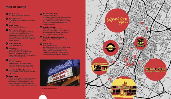 Book cover of Music Cities: Capitals and Places of Musical Geography, with a record. Published by White Star.