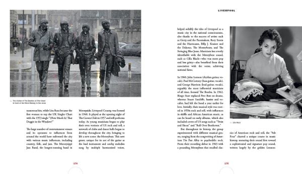 Book cover of Music Cities: Capitals and Places of Musical Geography, with a record. Published by White Star.