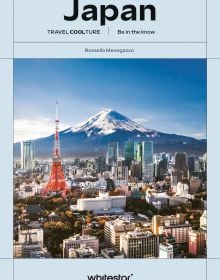 Book cover of Japan: Be in the Know, featuring the Japanese skyline with Mountain Fuji. Published by White Star.