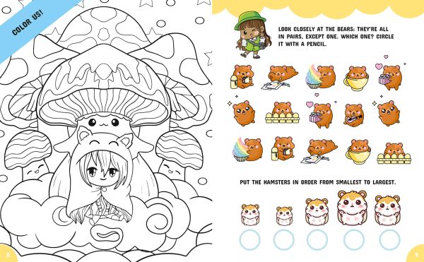 Book cover of Chibi - Cuddly Creatures Activity Book, with an octopus, unicorn and sheep. Published by White Star.