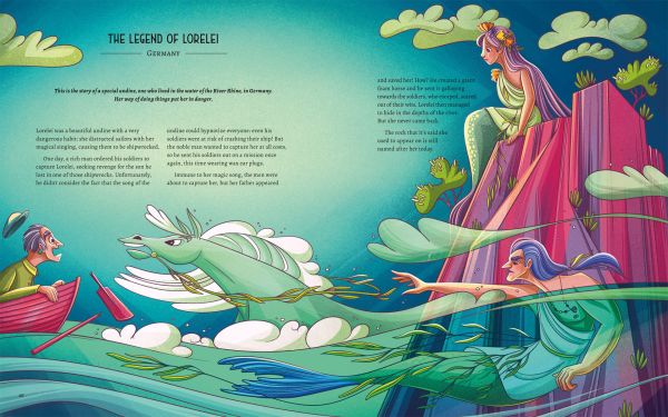 Book cover of The Great Book of Legendary Witches and Wizards, with Merlin the Great and Morgana La Fey. Published by White Star.