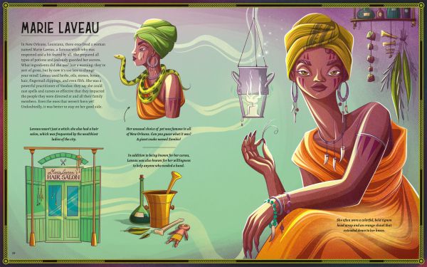 Book cover of The Great Book of Legendary Witches and Wizards, with Merlin the Great and Morgana La Fey. Published by White Star.