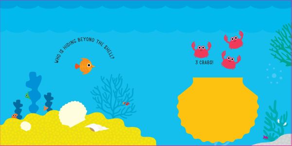 Book cover of Fish: Flip the Felt, with an underwater theme with fishes and shells. Published by White Star.