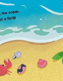 Book cover of Ocean's White Noise: with a green turtle and sea gull in blue sea. Published by White Star.