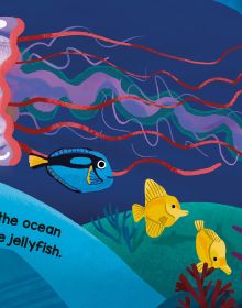 Book cover of Ocean's White Noise: with a green turtle and sea gull in blue sea. Published by White Star.