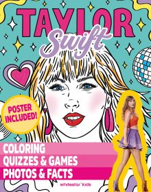 Book cover of Taylor Swift: Coloring & Activity Book, featuring the pop icon with disco ball. Published by White Star.