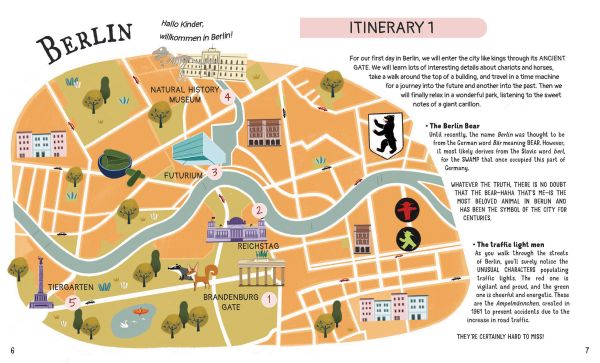 Book cover of Around Berlin: Young Explorers, featuring the German city with its TV Tower. Published by White Star.