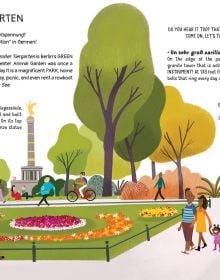 Book cover of Around Berlin: Young Explorers, featuring the German city with its TV Tower. Published by White Star.