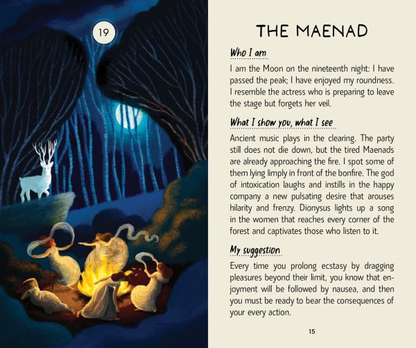 Box cover of Moon Eye Oracle; featuring a blue crescent moon. Published by White Star.