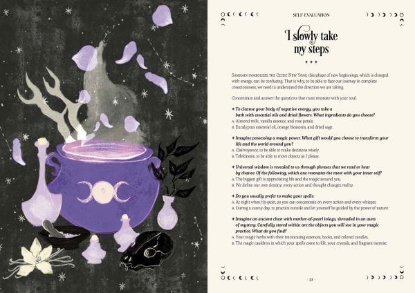 Book cover of The Witch's Wheel of the Year; featuring a figure on a swing. Published by White Star.