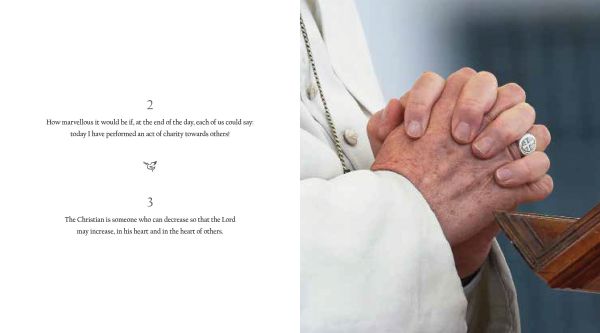 Book cover of 365 Inspirational Moments of Pope Francis: featuring the head of the Catholic Church greeting crowds of people. Published by White Star.