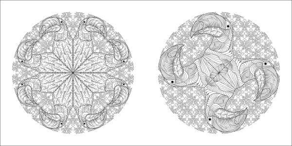 Book cover of Animal Mandalas Colouring Book, with a flock of flamingos. Published by White Star.