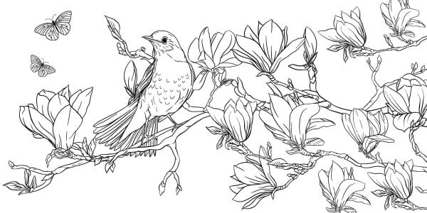 Japanese Enchantments. Coloring Book