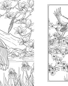 Japanese Enchantments. Coloring Book