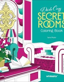 Dark Cozy Secret Rooms. Coloring Book