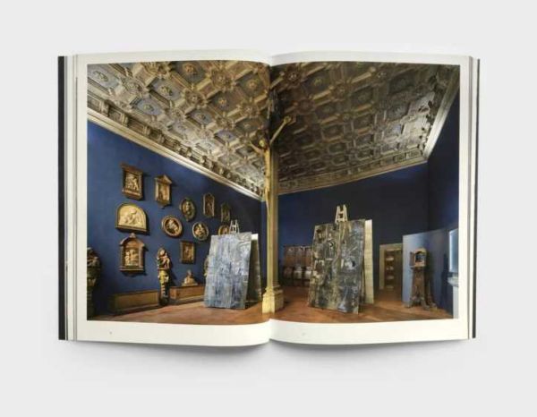 Pale pink font to top of black cover of 'Luca Pignatelli, Senza data', by Forma Edizioni.