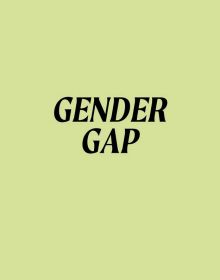 Black capitalized font to centre of pale green cover of 'Gender Gap', by Forma Edizioni.