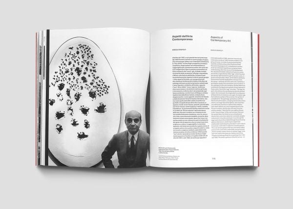 Red cover of 'Lucio Fontana'. Published by Forma Edizioni