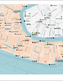 Book cover of Venice: On the Road Architecture Guides; featuring an aerial map of part of the Italian city. Published by Forma Edizioni.