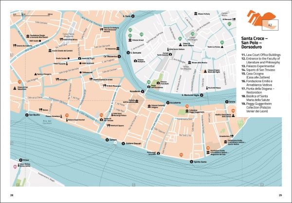 Book cover of Venice: On the Road Architecture Guides; featuring an aerial map of part of the Italian city. Published by Forma Edizioni.