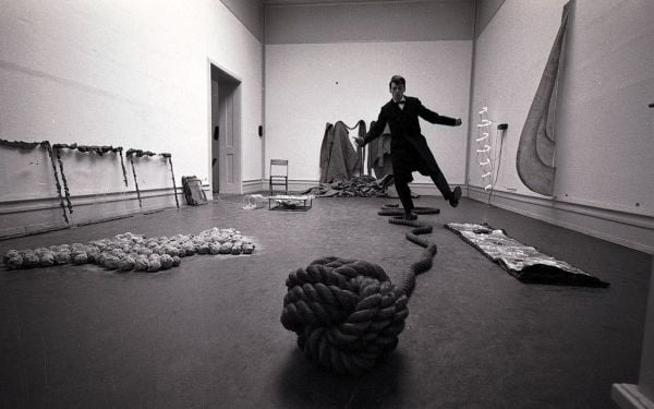 Book cover of Arte Povera. Dialogues, featuring a camouflage print. Published by Forma Edizioni.