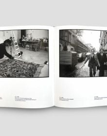 Book cover of Life of Alighiero Boetti, with the Italian artist sitting at a table. Published by Forma Edizioni.