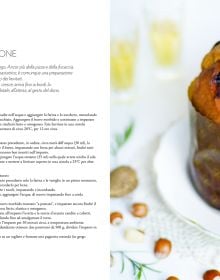 Large round brown top sourdough bread, dusted with flour, on wood board, on cover of 'Sourdough, A Complete Guide and Recipe Book', by Guido Tommasi Editore.