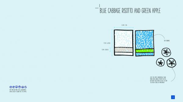 Purple and yellow font to top of orange cover of 'Pantone Foodmood', by Guido Tommasi Editore.