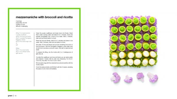 Purple and yellow font to top of orange cover of 'Pantone Foodmood', by Guido Tommasi Editore.