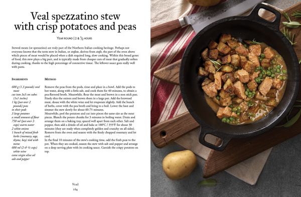 Book cover of Contemporary Milanese Cooking; featuring a chef holding a pan of risotto. Published by Guido Tommasi Editore.