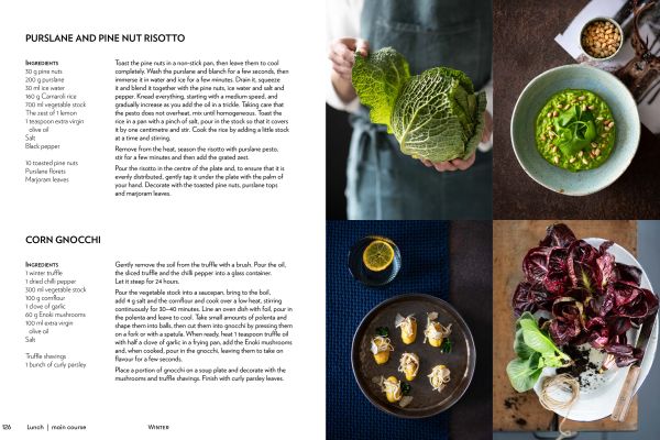 Book cover of Chenot 's Detox at Home, Edible science to promote healthy ageing, with a metal basket of swiss chard on window sill, man in chef whites behind window. Published by Guido Tommasi Editore.