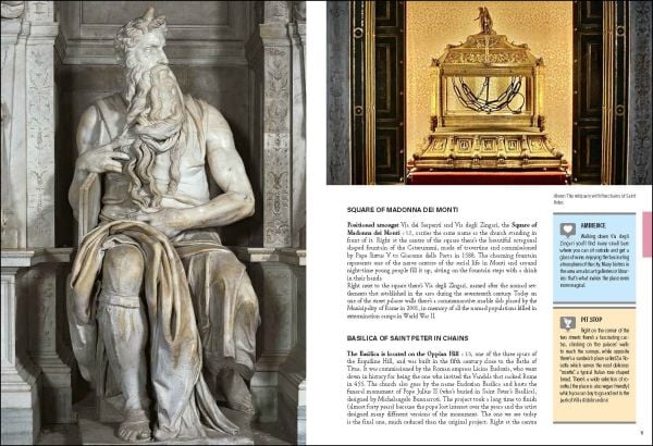 Book cover of Rome Eternal City, with the Tiber river and bridge, and the domed Pantheon building behind. Published by Scripta Maneant Editori.