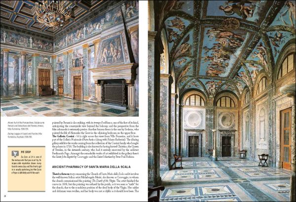 Book cover of Rome Eternal City, with the Tiber river and bridge, and the domed Pantheon building behind. Published by Scripta Maneant Editori.