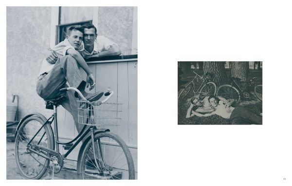 Book cover of Loving II: More photographic history of men in love, 1850s - 1950s; featuring a male couple holding up a sigh saying 'Not married but willing to be'. Published by 5 Continents Editions.