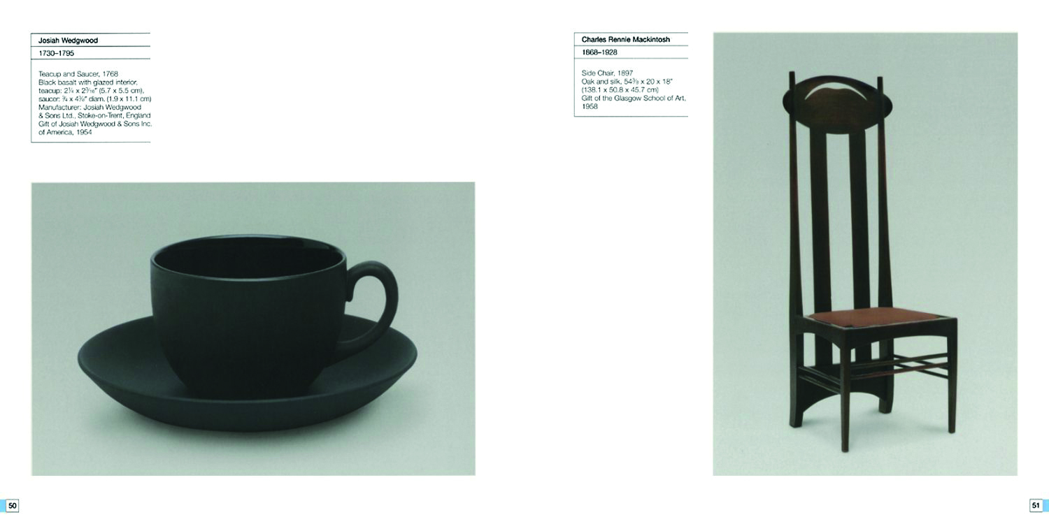 Sky blue book cover of British Design, featuring a black teapot with cup and saucer. Published by 5 Continents Editions.