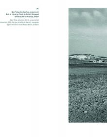 Landscape book cover of Caravanserai, Traces, Places, Dialogue in the Middle East, featuring a black and white photo of large, flat-roofed building in Middle Eastern landscape. Published by 5 Continents Editions.