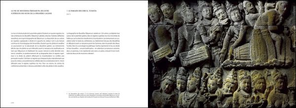 Book cover of Borobudur: Joyau de l'art bouddhique; featuring a bas-relief carvings of Buddhist temple. Published by 5 Continents Editions.