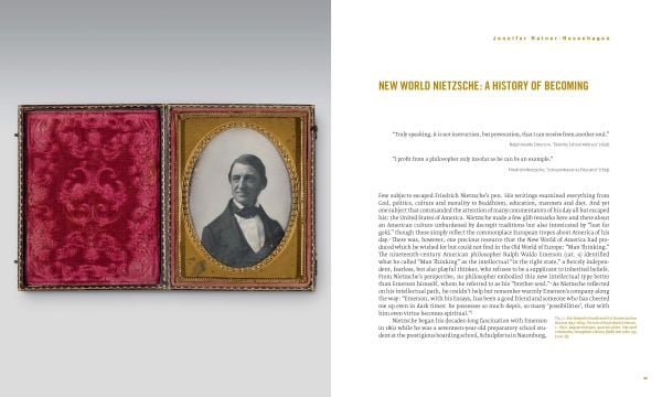 Book cover of Friedrich Nietzsche and the Artists of the New Weimar, featuring a bronze head of the German philosopher with a large moustache. Published by 5 Continents Editions.