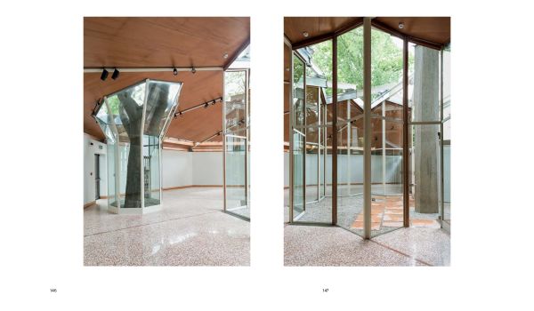 Book cover of The Canada Pavilion at the Venice Biennale, featuring glass building with reflections. Published by 5 Continents Editions.