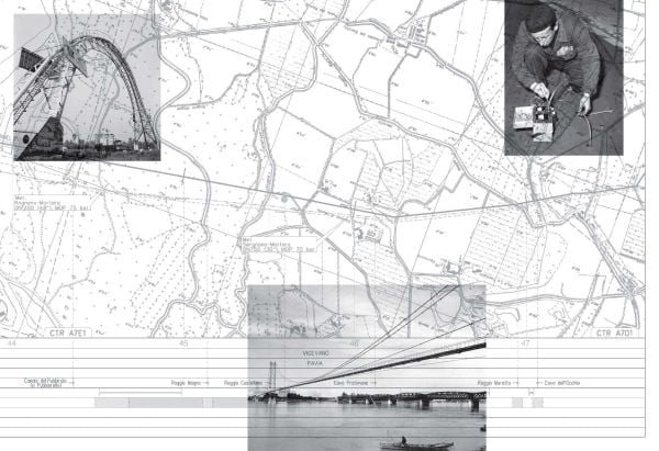 Pale grey cover of The Thin Line, featuring a tall post with shallow cone shape on top. Published by 5 Continents Editions.